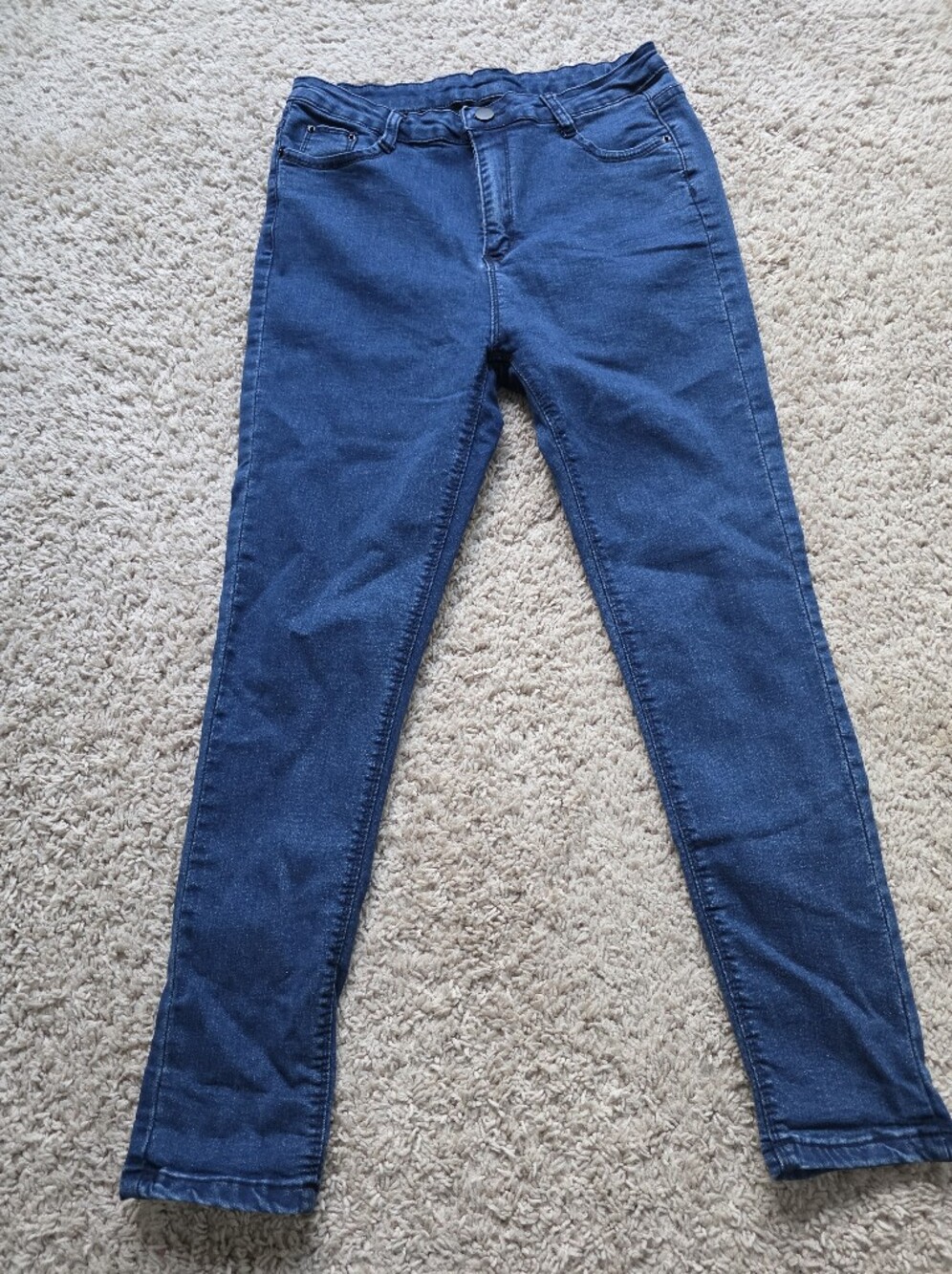 SHEIN Medium Wash Fleece Lined Warm Skinny Jeans Blue Size Medium M